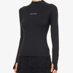 Daily Paper Esosa Brand-embroidered Stretch-woven Top -Outlet Pique Style Store R04200808 BLACK ALT02