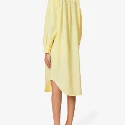 Chiara Dropped-shoulder Relaxed-fit Cotton Dress -Outlet Pique Style Store R04200822 LIMONCELLO ALT03