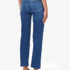 Rag & Bone Harlow Straight-leg Mid-rise Stretch-denim Jeans -Outlet Pique Style Store R04201898 MARINE ALT03