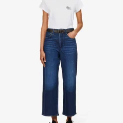 Rag & Bone Star Crossed Lovers Logo-embroidered Organic Cotton-jersey T-shirt -Outlet Pique Style Store R04201905 WHITE ALT01