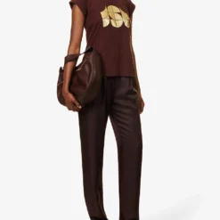 Soeur Valentina Logo-print Cotton-blend T-shirt -Outlet Pique Style Store R04202835 PURPLE ALT01