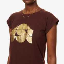 Soeur Valentina Logo-print Cotton-blend T-shirt -Outlet Pique Style Store R04202835 PURPLE ALT04