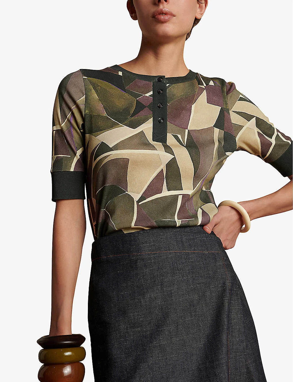 Soeur Monalisa Geometric-print Cotton T-shirt 2 Soeur Monalisa Geometric-print Cotton T-shirt - Image 2