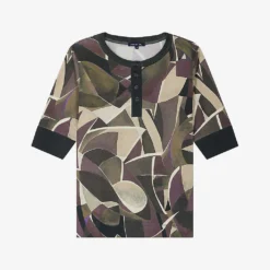 Soeur Monalisa Geometric-print Cotton T-shirt