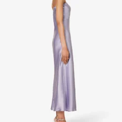 Joana Strapless Silk Midi Dress -Outlet Pique Style Store R04203303 AURA ALT02
