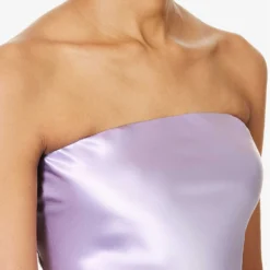 Joana Strapless Silk Midi Dress -Outlet Pique Style Store R04203303 AURA ALT04