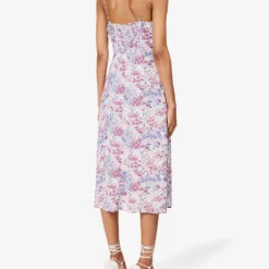 Juliette Sweetheart-neck Floral-print Woven Dress -Outlet Pique Style Store R04203304 MORNINGDEW ALT03