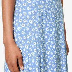 Zoe Floral-pattern Crepe Midi Skirt -Outlet Pique Style Store R04203310 ROMI ALT04