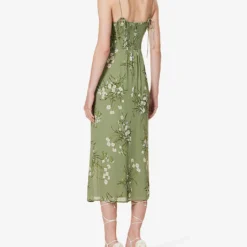 Kourtney Floral-print Slim-fit Woven Midi Dress -Outlet Pique Style Store R04203329 BONITA ALT03