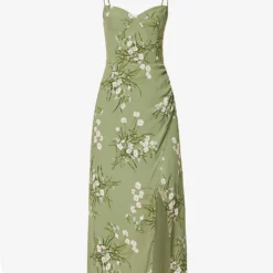 Kourtney Floral-print Slim-fit Woven Midi Dress