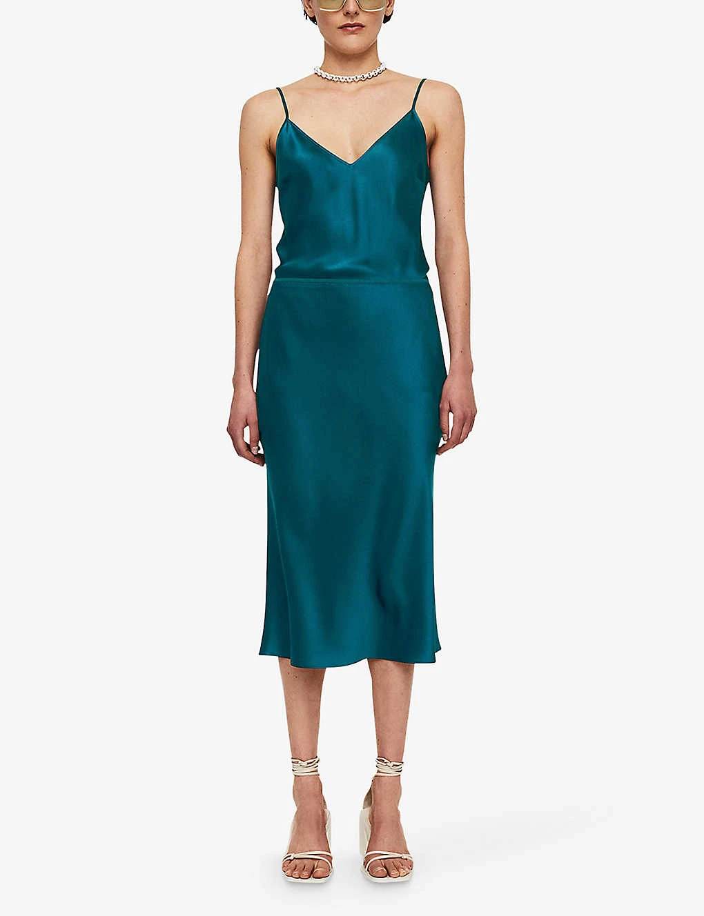 Joseph Isaak Slim-fit Silk Midi Skirt 2 Joseph Isaak Slim-fit Silk Midi Skirt - Image 2