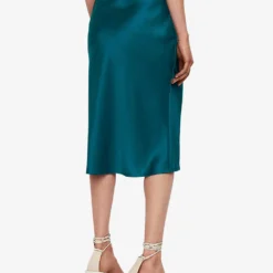 Joseph Isaak Slim-fit Silk Midi Skirt 7 Joseph Isaak Slim-fit Silk Midi Skirt -Outlet Pique Style Store R04203741 DARKTEAL ALT02