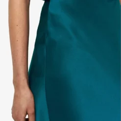 Joseph Isaak Slim-fit Silk Midi Skirt 9 Joseph Isaak Slim-fit Silk Midi Skirt -Outlet Pique Style Store R04203741 DARKTEAL ALT04
