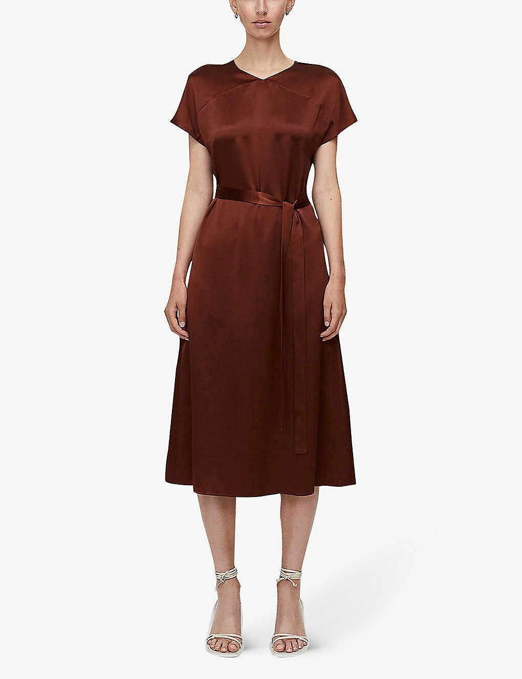 Joseph Dauphine Belted Silk Midi Dress 3 Joseph Dauphine Belted Silk Midi Dress - Image 3
