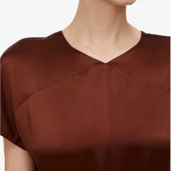 Joseph Dauphine Belted Silk Midi Dress 9 Joseph Dauphine Belted Silk Midi Dress -Outlet Pique Style Store R04203750 MAHOGANY ALT04