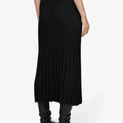 Joseph Ribbed A-line Wool Midi Skirt -Outlet Pique Style Store R04203815 BLACK ALT02