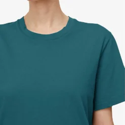 Joseph Round-neckline Cotton T-shirt -Outlet Pique Style Store R04203833 DARKTEAL ALT04