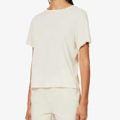 Emmylou Regular-fit Woven T-shirt -Outlet Pique Style Store R04204569 CREAM ALT02