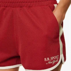 Piped-edge Logo-embroidered Track Shorts -Outlet Pique Style Store R04205001 RUBY ALT04