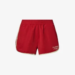 Piped-edge Logo-embroidered Track Shorts
