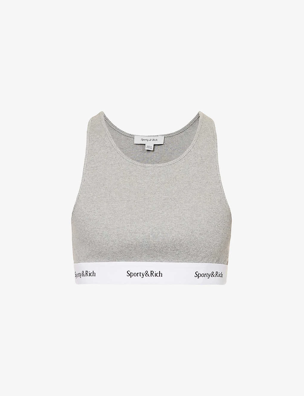 Serif Logo-underband Stretch-cotton Bralette 1 Serif Logo-underband Stretch-cotton Bralette
