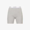 Serif Logo-print High-rise Stretch-cotton Shorts