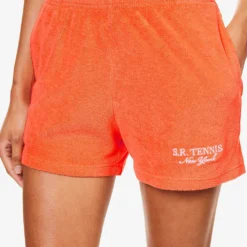 Terry Brand-embroidered Cotton-towelling Shorts 9 Terry Brand-embroidered Cotton-towelling Shorts -Outlet Pique Style Store R04205028 POMODORO ALT04