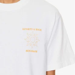 Sun Club Logo-print Regular-fit Cotton-jersey T-shirt 9 Sun Club Logo-print Regular-fit Cotton-jersey T-shirt -Outlet Pique Style Store R04205041 WHITE ALT04