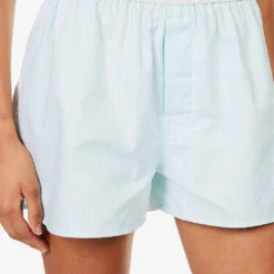 Oxford Striped Cotton Shorts -Outlet Pique Style Store R04205059 PARADISE ALT04