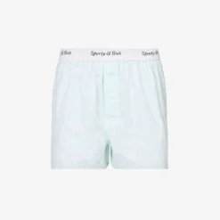 Oxford Striped Cotton Shorts