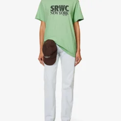 SRWC 94 Logo-print Cotton-jersey T-shirt -Outlet Pique Style Store R04205099 THYMEBLACK ALT01