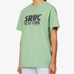 SRWC 94 Logo-print Cotton-jersey T-shirt -Outlet Pique Style Store R04205099 THYMEBLACK ALT02