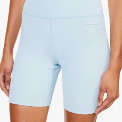 Logo-patch High-rise Stretch-woven Biker Shorts -Outlet Pique Style Store R04205108 BABYBLUEWHITE ALT04