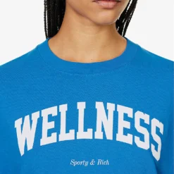 Wellness Ivy Logo-print Regular-fit Cotton-jersey T-shirt -Outlet Pique Style Store R04205118 ROYALBLUEWHITE ALT04