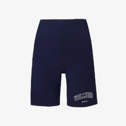 Wellness Brand-print High-rise Stretch-cotton Biker Shorts