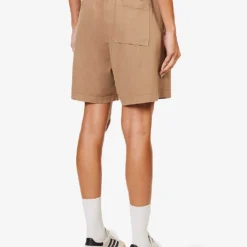 Made In The USA Logo-print High-rise Regular-fit Cotton-jersey Shorts -Outlet Pique Style Store R04205135 ESPRESSOWHITE ALT03