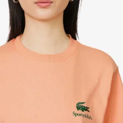 Lacoste X Sporty & Rich Play Brand-print Cotton-jersey T-shirt -Outlet Pique Style Store R04205199 RECIFAL ALT04