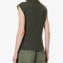 ME AND EM Turtle-neck Wool And Cashmere-blend Vest -Outlet Pique Style Store R04205690 INTENSEOLIVE ALT03