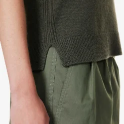 ME AND EM Turtle-neck Wool And Cashmere-blend Vest -Outlet Pique Style Store R04205690 INTENSEOLIVE ALT06