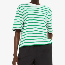 Whistles Stripe-pattern Short-sleeve Cotton T-shirt -Outlet Pique Style Store R04208553 MULTICOLOURED ALT02