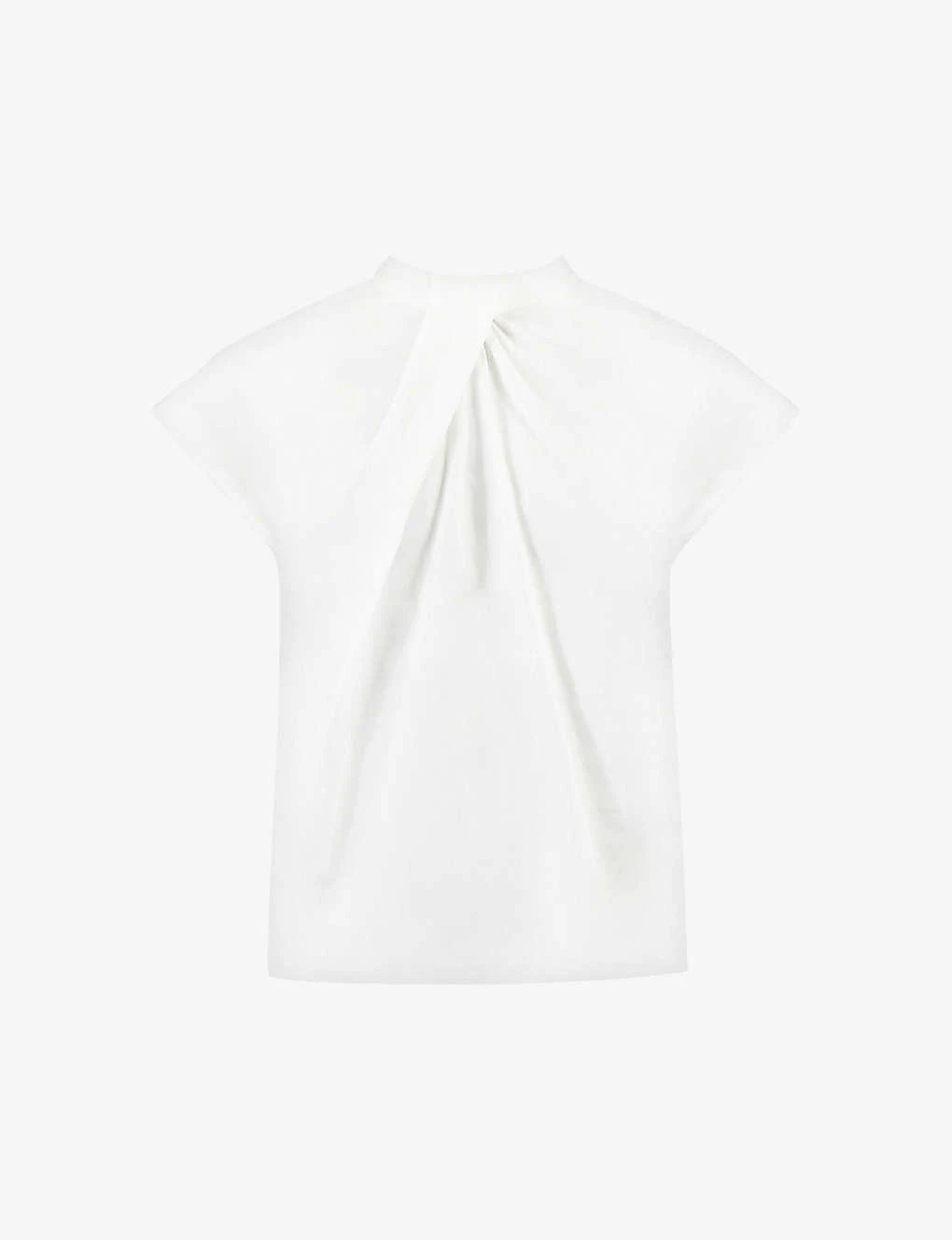 Twist-neck Sleeveless Stretch-cotton Top 1 Twist-neck Sleeveless Stretch-cotton Top